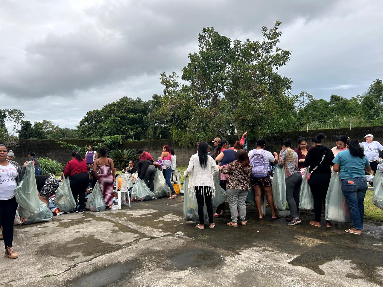 Fotos das coletas de doações
